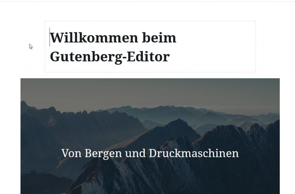 Gutenberg kommt am 06.12.2018